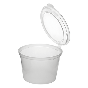 Clear Plastic Hinged Sauce Containers – 100ml (Carton of 1000)