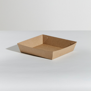 Kraft Small Paper Food Trays – 180 x 120 x 40mm | Carton of 200