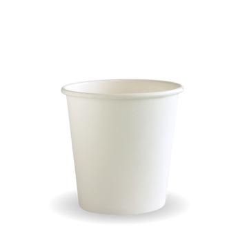 White ceramic cup on a white background