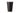 Black coffee cup with a white rim on a white background