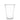 Clear plastic cup on a white background
