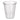 Clear plastic cup on a white background