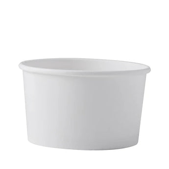 White paper ice cream cup on a white background