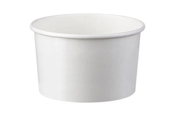 White paper cup on a white background
