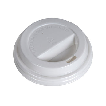 White plastic lid with a vent on a white background