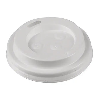 White plastic lid on a white background