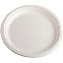 Biodegradable Sugarcane Round Plates – 10" (Carton of 500)
