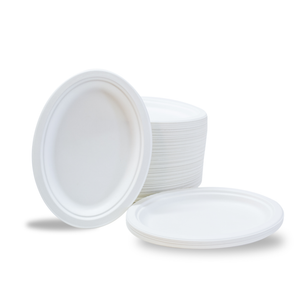Biodegradable Sugarcane Oval Plates – 12.5" (Carton of 500)