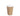 Brown paper cup with a white interior on a white background