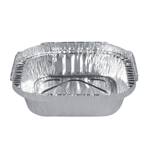 Shallow Square Aluminium Foil Tray (12x12x3.5cm) – Pack 500