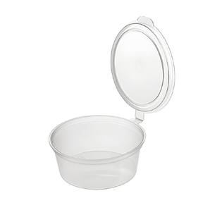 Clear Plastic Hinged Sauce Containers – 25ml (Carton of 3000)