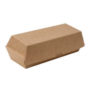 Soft Kraft Hot Dog Boxes (KB4) – 208 x 70 x 75mm | Carton of 400