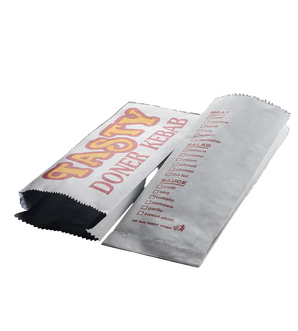 Foil Lined Kebab Bags – Printed, 28 x 10cm (Pack of 250)