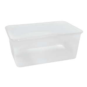 Clear Plastic Rectangular Takeaway Containers – 1000ml (Carton of 500)