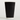 Black paper cup with a white rim on a white background