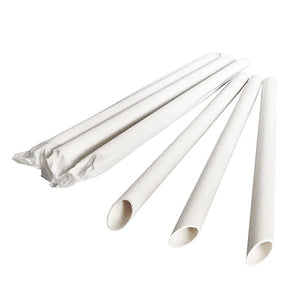 Wrapped Jumbo Paper Straws (230x12mm) – 1000pk