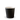 Black paper cup with white interior on a white background