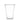 Clear plastic cup on a white background