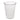 Clear plastic cup on a white background