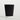 Black paper cup with a ribbed texture on a white background